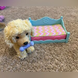 American girl doll Dog and Bed